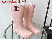 Chanel Rain Boot in Pink Rubber Replica