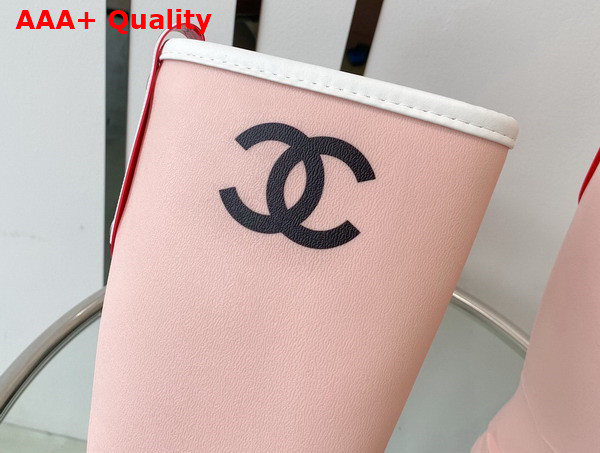 Chanel Rain Boot in Pink Rubber Replica