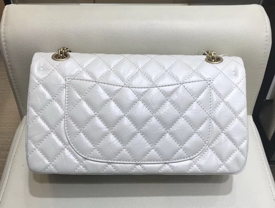 Chanel Reissue 255 Flap Bag with Lucky Charms White Aged Calfskin