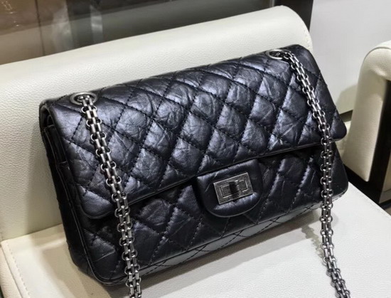 Chanel Reissue Flap Bag in Black with Silver Hardware