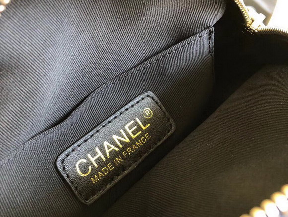 Chanel Round Bag Blue Chevron Lambskin