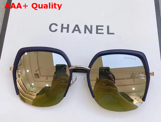 Chanel Round Sunglasses in White and Brown Lenses Replica