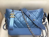 Chanel S Gabrielle Hobo Bag in Iridescent Aged Calfskin Light Blue A93824