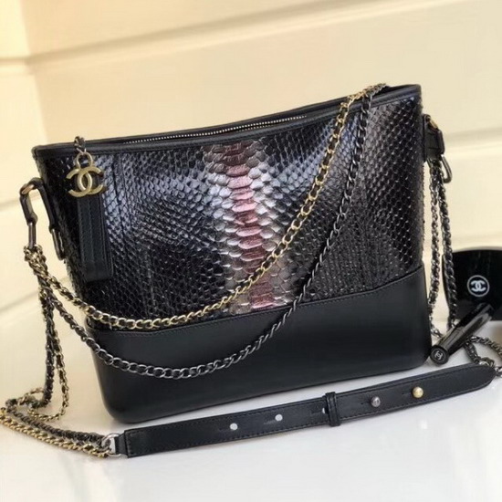 Chanel S Gabrielle Hobo Handbag Python