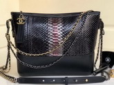 Chanel S Gabrielle Hobo Handbag Python