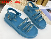 Chanel Sandals Calfskin Blue Ref G37140 Replica