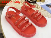 Chanel Sandals Calfskin Red Ref G37140 Replica