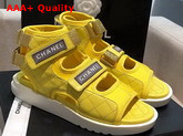 Chanel Sandals Goatskin Fabric and TPU Yellow G37231 Replica