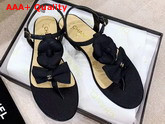 Chanel Sandals Grosgrain Black G35502 Replica