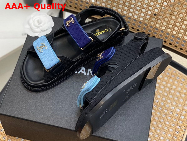 Chanel Sandals Knitwear Blue Ref G35927 Replica