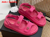 Chanel Sandals Knitwear Pink Ref G35927 Replica