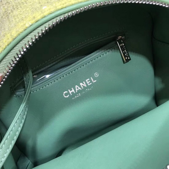 Chanel Sequin Backpack Light Green