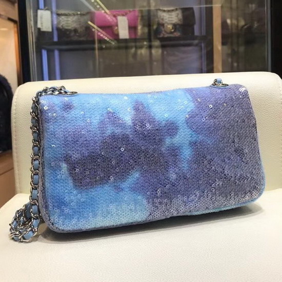 Chanel Sequin Flap Bag in Baby Blue