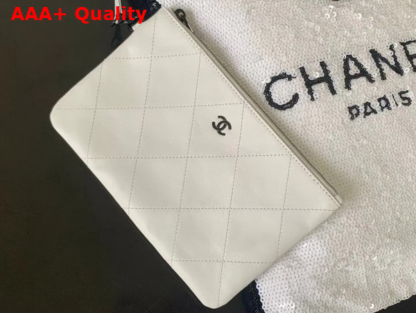 Chanel Shopping Bag Sequins and Black Metal White and Black Ref AS4856 Replica