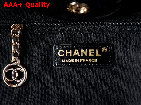 Chanel Shopping Bag in Black and White Tweed with Multicolor Embroidered Chanel Letter Replica