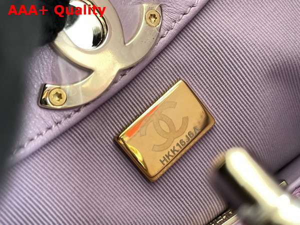 Chanel Shopping Bag in Lilac Shiny Lambskin Gold Tone Metal AS4853 Replica