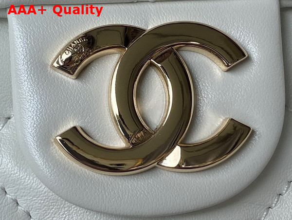 Chanel Shopping Tote Bag in White Calfskin Replica