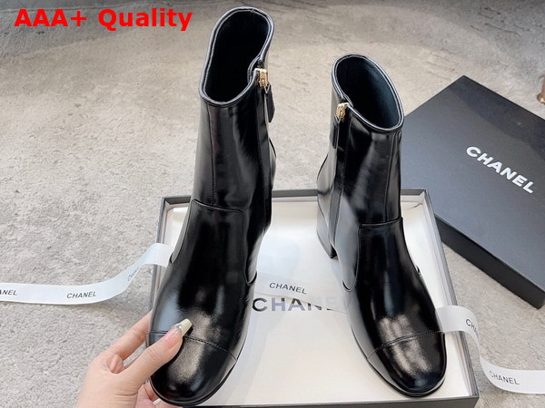 Chanel Short Boot in Black Calfskin Replica