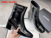 Chanel Short Boot in Black Calfskin Replica