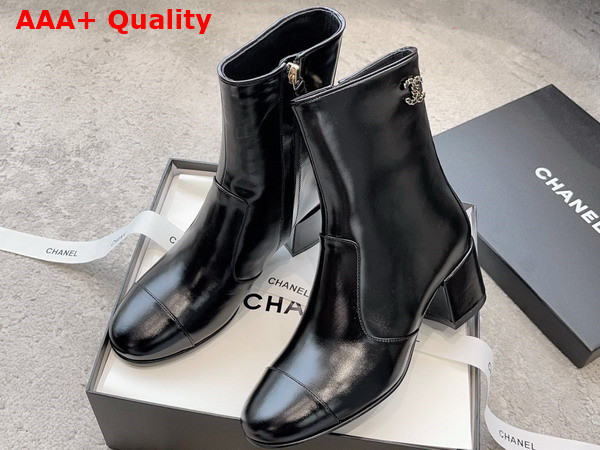 Chanel Short Boot in Black Calfskin Replica