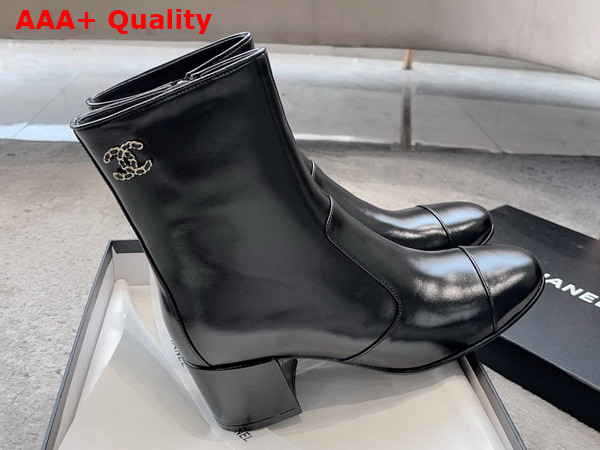 Chanel Short Boot in Black Calfskin Replica