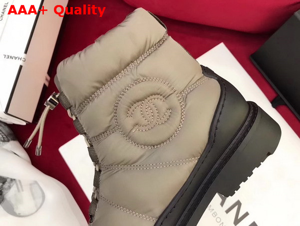 Chanel Short Boots Nylon Beige For Sale