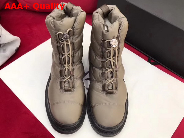 Chanel Short Boots Nylon Beige For Sale