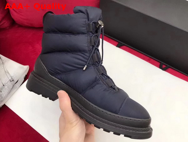 Chanel Short Boots Nylon Navy Blue For Sale