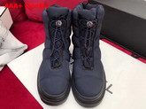 Chanel Short Boots Nylon Navy Blue For Sale