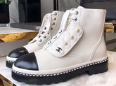 Chanel Short Boots White Calfskin G33188