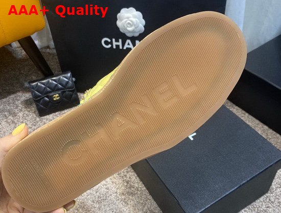 Chanel Slingbacks Yellow and Green Lambskin Replica