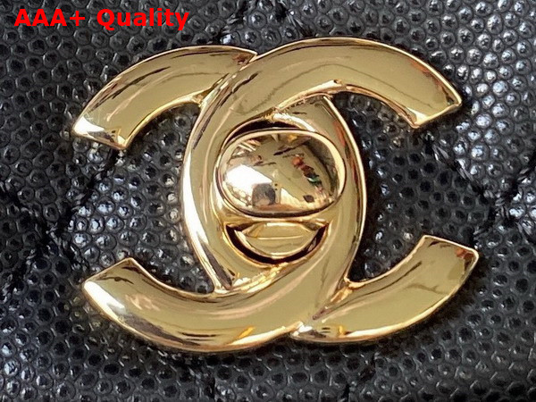 Chanel Small Backpack in Black Grained Shiny Calfskin Gold Tone Metal AS4399 Replica