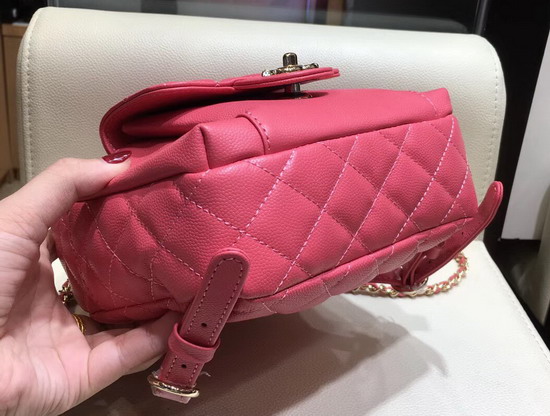 Chanel Small Backpack in Pink Grained Calfskin AS0004