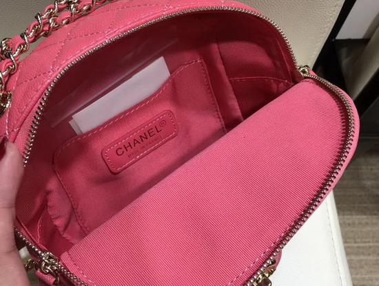 Chanel Small Backpack in Pink Grained Calfskin AS0004