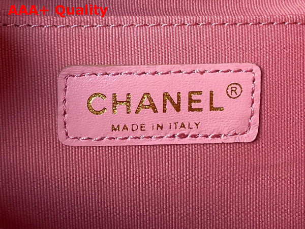 Chanel Small Backpack in Pink Grained Shiny Calfskin Gold Tone Metal AS4399 Replica