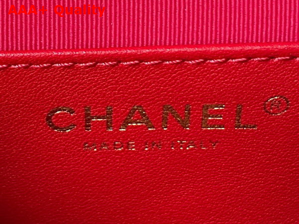 Chanel Small Backpack in Red Calfskin and Gold Tone Metal AS4275 Replica