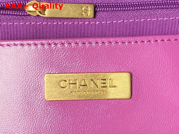 Chanel Small Bag with Top Handle in Purple Shiny Lambskin Gold Tone Metal AS4959 Replica