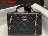 Chanel Small Box Bag Lambskin Gold Tone Metal Black AS5167 Replica