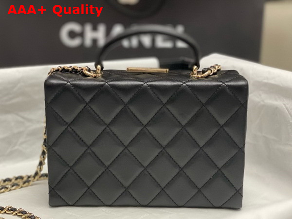 Chanel Small Box Bag Lambskin Gold Tone Metal Black AS5167 Replica