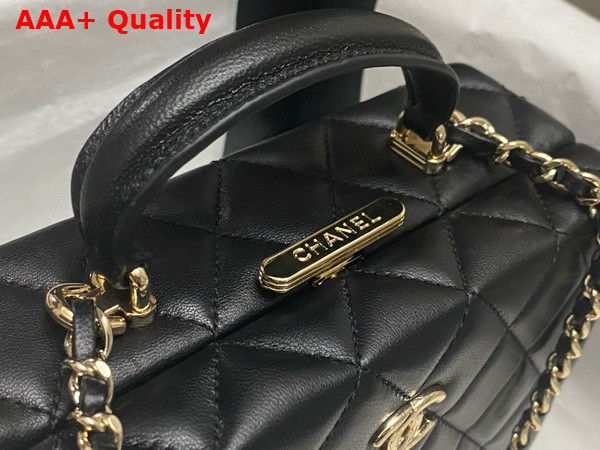 Chanel Small Box Bag Lambskin Gold Tone Metal Black AS5167 Replica