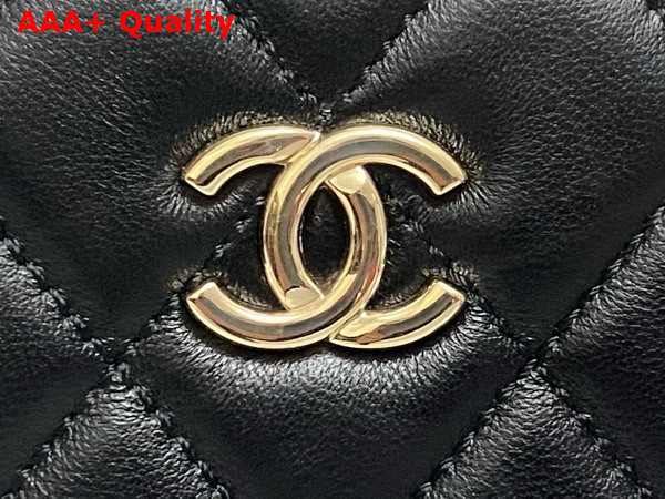 Chanel Small Box Bag Lambskin Gold Tone Metal Black AS5167 Replica