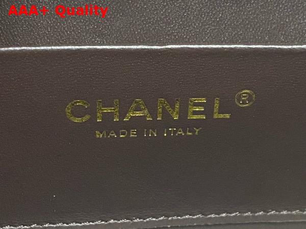 Chanel Small Box Bag Lambskin Gold Tone Metal Dark Brown AS5167 Replica