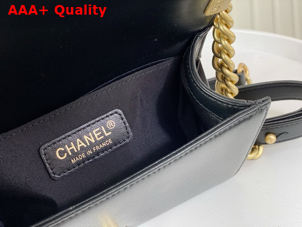 Chanel Small Boy Chanel Handbag Lambskin Gold Tone Metal Black Ref A67085 Replica