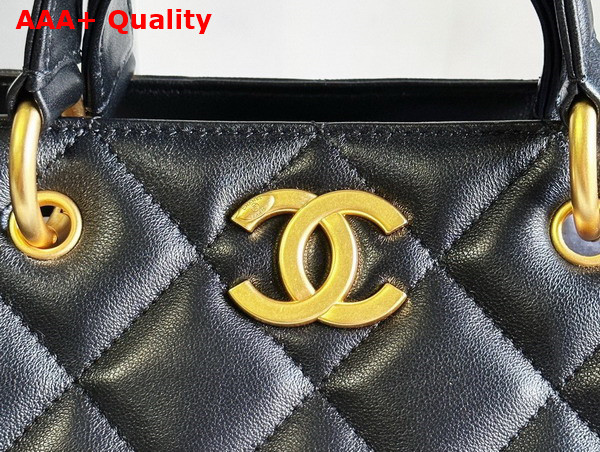 Chanel Small Cabas in Black Lambskin Replica