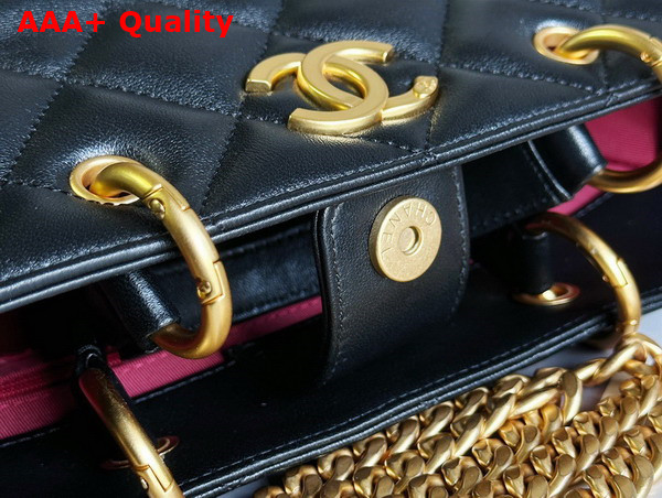 Chanel Small Cabas in Black Lambskin Replica