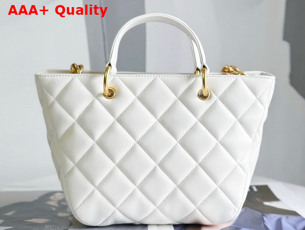 Chanel Small Cabas in White Lambskin Replica