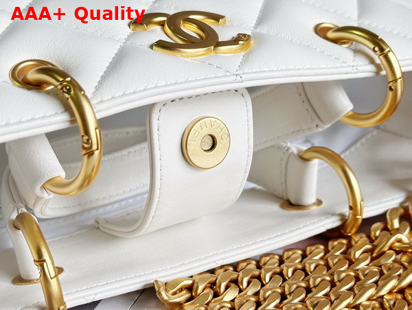 Chanel Small Cabas in White Lambskin Replica