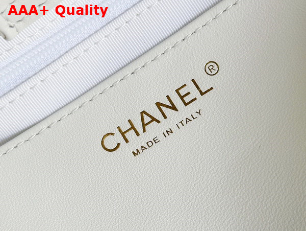 Chanel Small Cabas in White Lambskin Replica