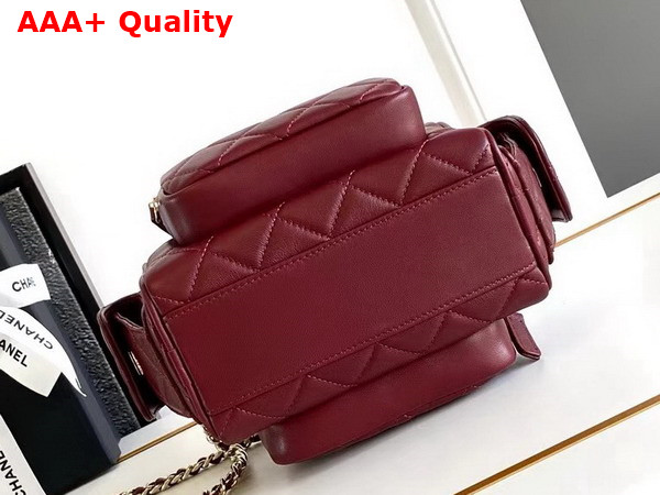 Chanel Small Camera Case in Burgundy Lambskin AS5220 Replica