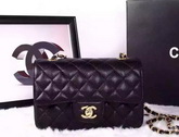 Chanel Small Caviar Flap Bag Black Gold Metal for Sale